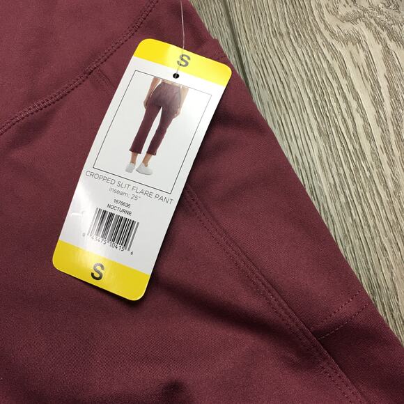 NWT Jockey Cropped Slit Flare Activewear Pants Nocturne Pull On Stretch Small - Picture 4 of 8